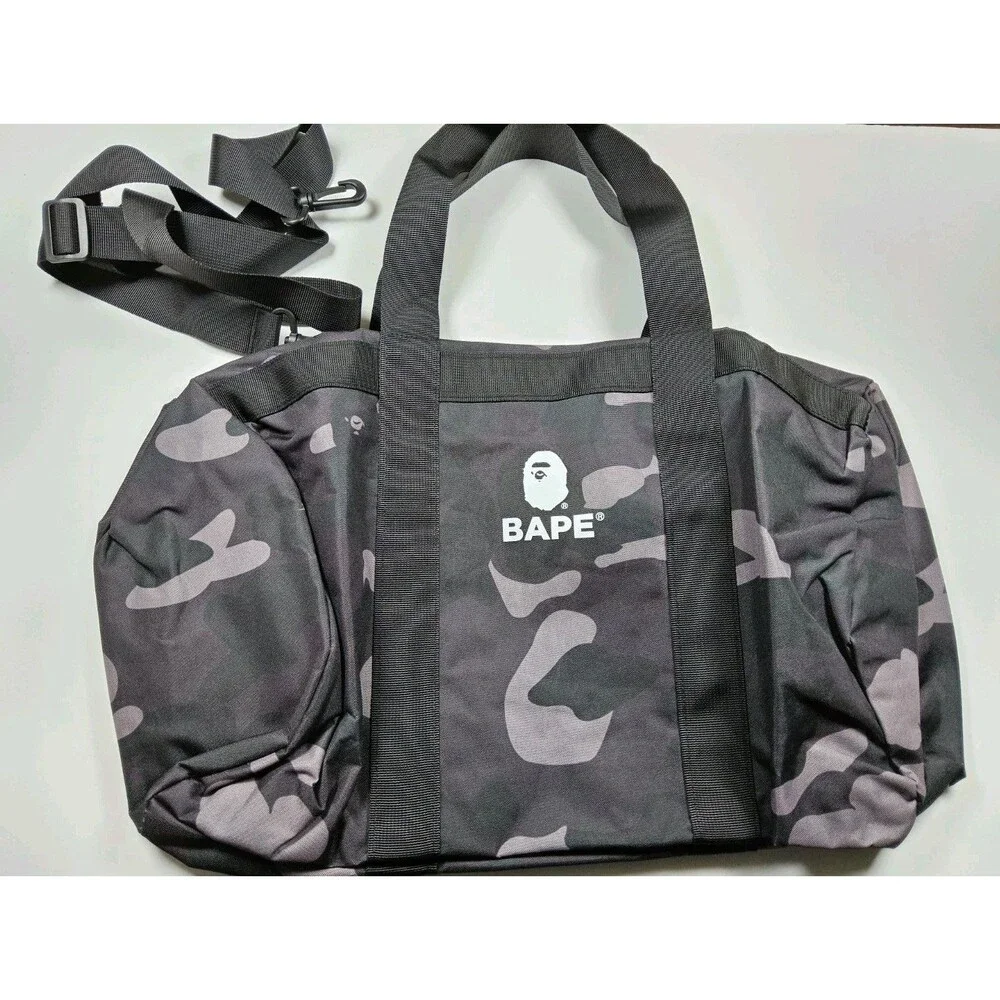 BAPE A Bathing Ape Duffle Bag Camo Grey 2022 Spring Japanese Magazine Promo